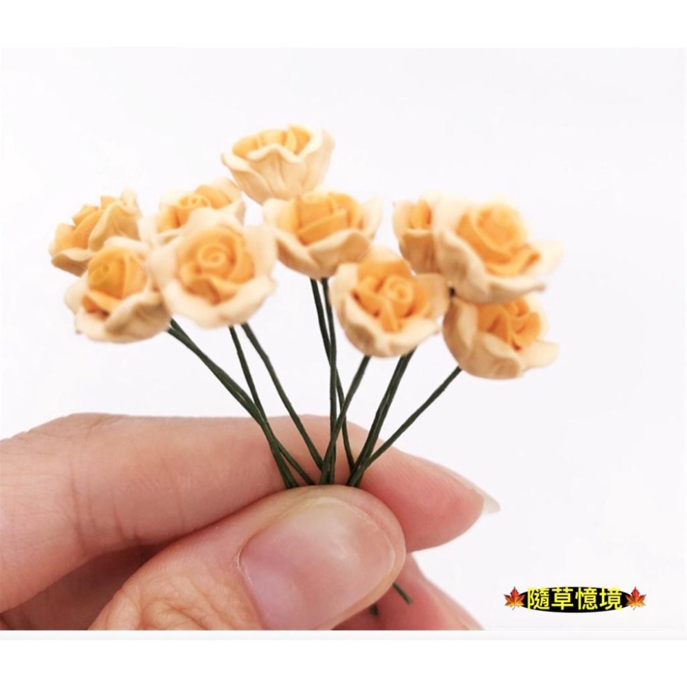 （2色雙層）迷你仿真 玫瑰花 玫瑰 粉玫瑰 黃玫瑰 插花 花園 花束 花朵 袖珍 娃娃屋 食玩 微縮場景 微景觀 模型-細節圖3