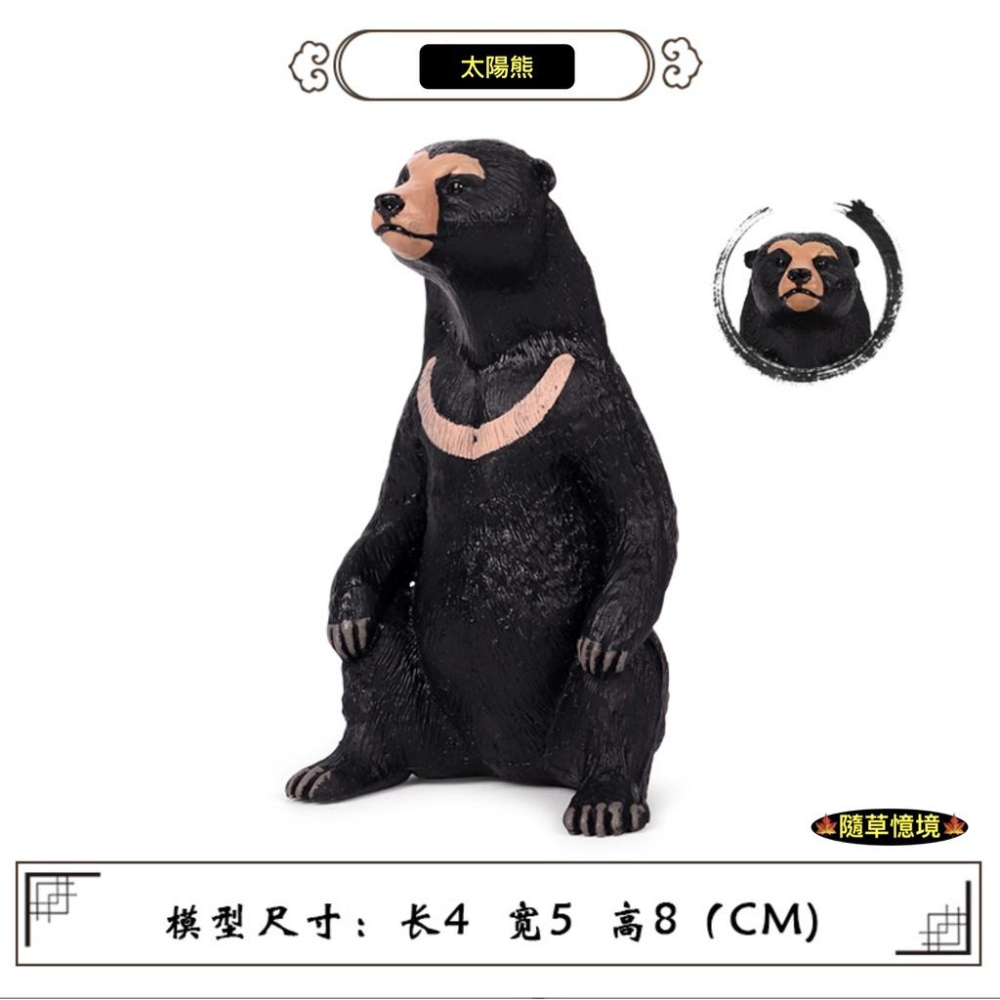 （6款）仿真 台灣黑熊 大黑熊 黑熊 小黑熊 熊 狗熊 動物模型 野生動物 兒童玩具 益智 公仔 SPG-細節圖4