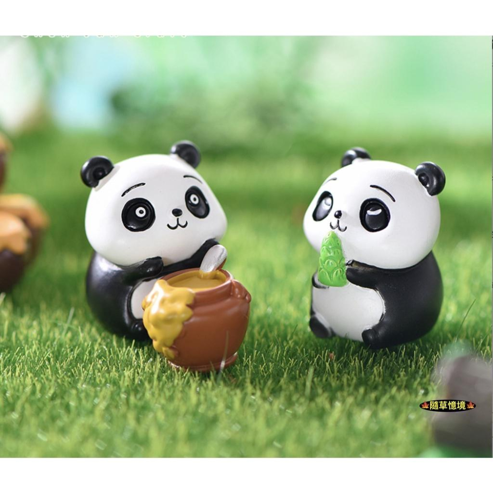 （7款實心樹脂）紙箱 熊貓 蜂蜜罐 調皮 可愛 吃竹子 蓋棉被 蜂蜜 熊貓 貓熊 微景觀 園藝 造景 擺件-細節圖7
