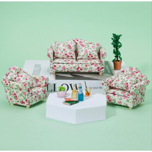 （2款木質彈性）迷你仿真 沙發 單人沙發 彈性沙發 客廳 場景 椅子 娃娃屋 袖珍 食玩 微縮 微景觀 模型