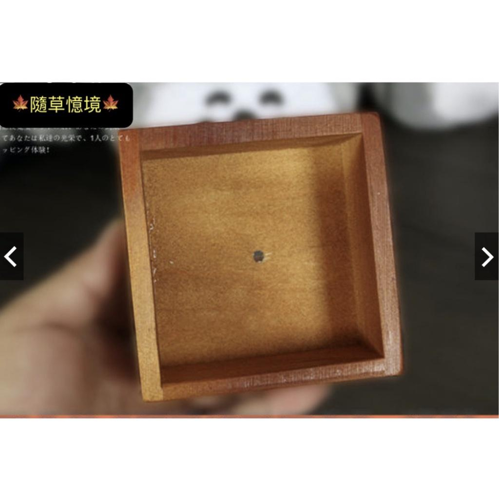 正方形 復古 木質 花盆 木盆 木盒 love. 苔蘚微景觀容器 多肉植物diy材料-細節圖5