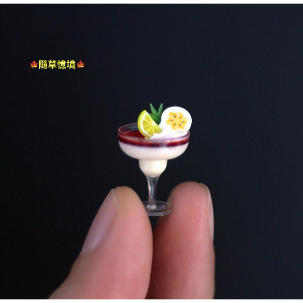 （2款高品質）迷你仿真 草莓 香蕉 優格 高脚杯 雪糕 優酪乳 水果杯 I326 娃娃屋 袖珍 食玩 微縮 微景觀 模型-細節圖2