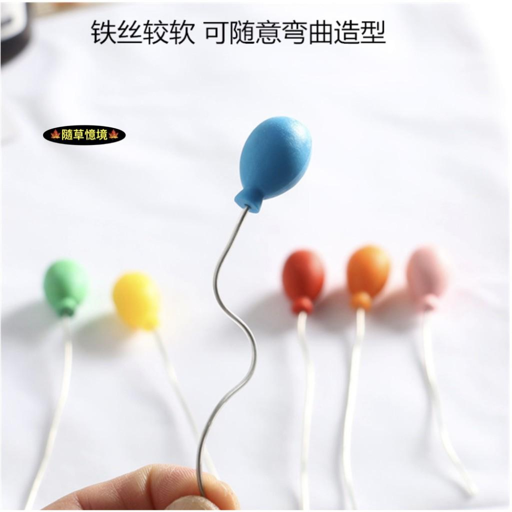 （可彎6色）迷你仿真 彩色 氣球 汽球 烘培 蛋糕 裝飾 BJD 袖珍 食玩 微縮場景 微景觀 模型-細節圖5