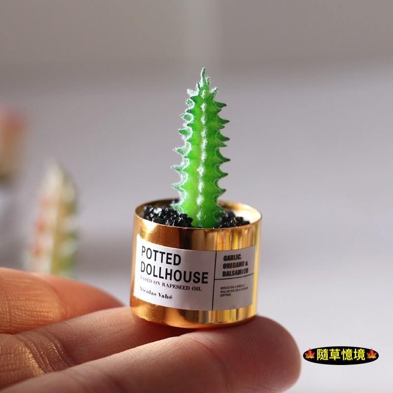 （多款高品質）迷你仿真 金屬盆 仙人掌 多肉 盆栽 花盆 小多肉 ob11 植物 袖珍 食玩 微縮場景 微景觀 模型-細節圖7