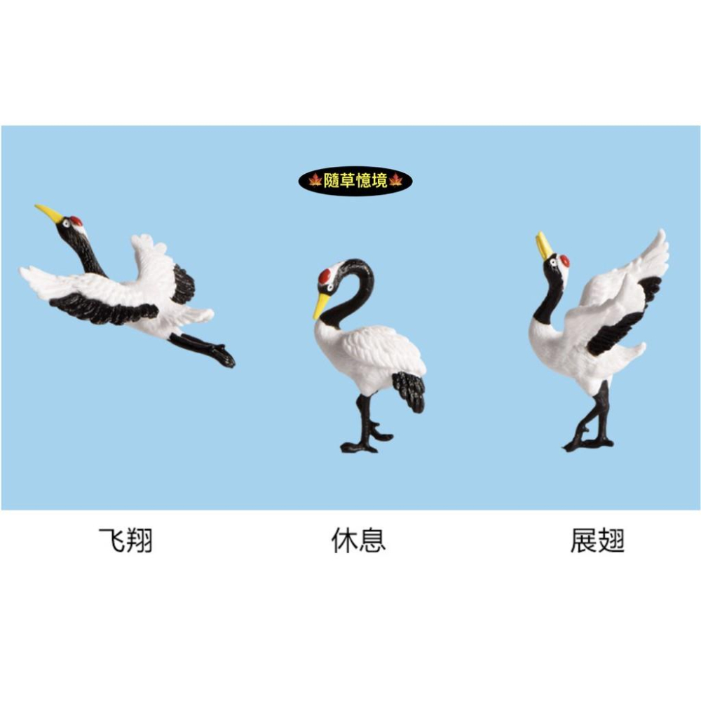 （3款式）仿真動物 丹頂鶴 鶴 仙鶴 鳥 中國風 固定棒 微景觀 盆景 多肉擺件 pvc塑料  diy 園藝 擺件-細節圖7