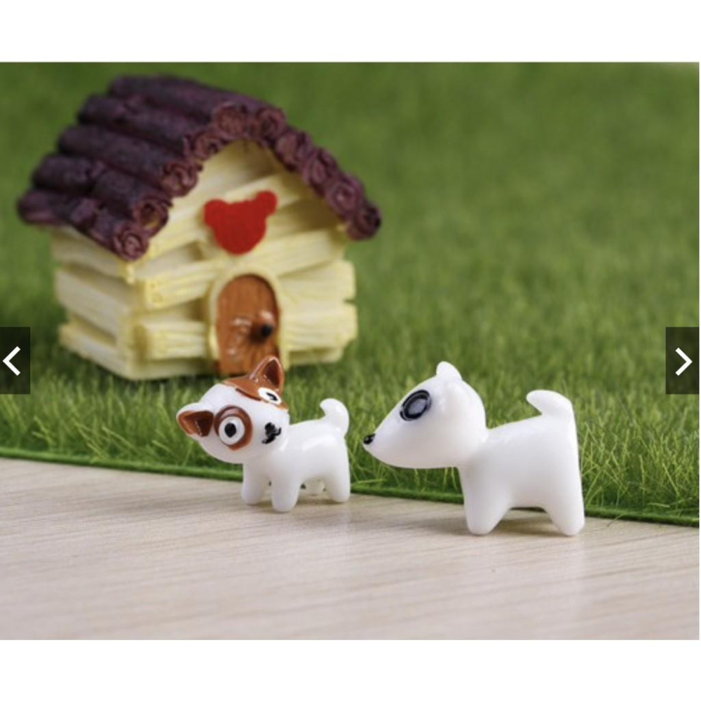 （3款）卡通 迷你 黑白 狗狗 小狗 犬 q版 牛頭梗 粉耳 黑眼圈 苔藓微景觀飾品DIY组装小擺件玩具-細節圖7