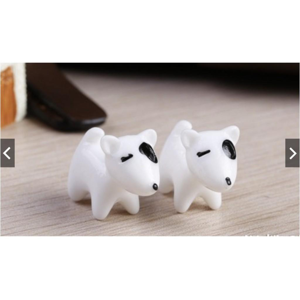 （3款）卡通 迷你 黑白 狗狗 小狗 犬 q版 牛頭梗 粉耳 黑眼圈 苔藓微景觀飾品DIY组装小擺件玩具-細節圖8