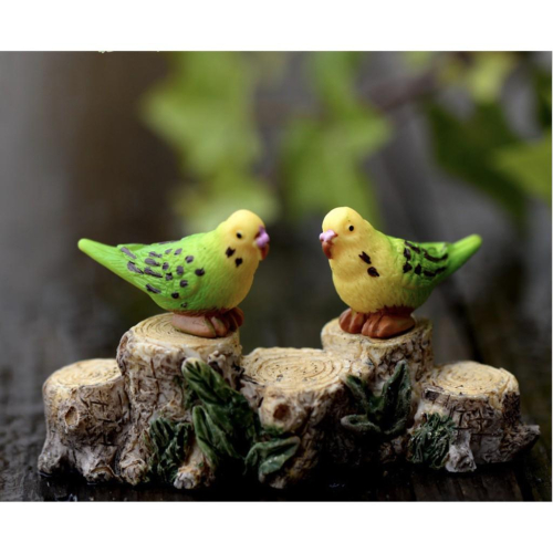 （1入/3入/5入）豔麗鸚鵡 鸚鵡 苔蘚微景觀 多肉植物擺件 盆栽造景裝飾 DIY材料