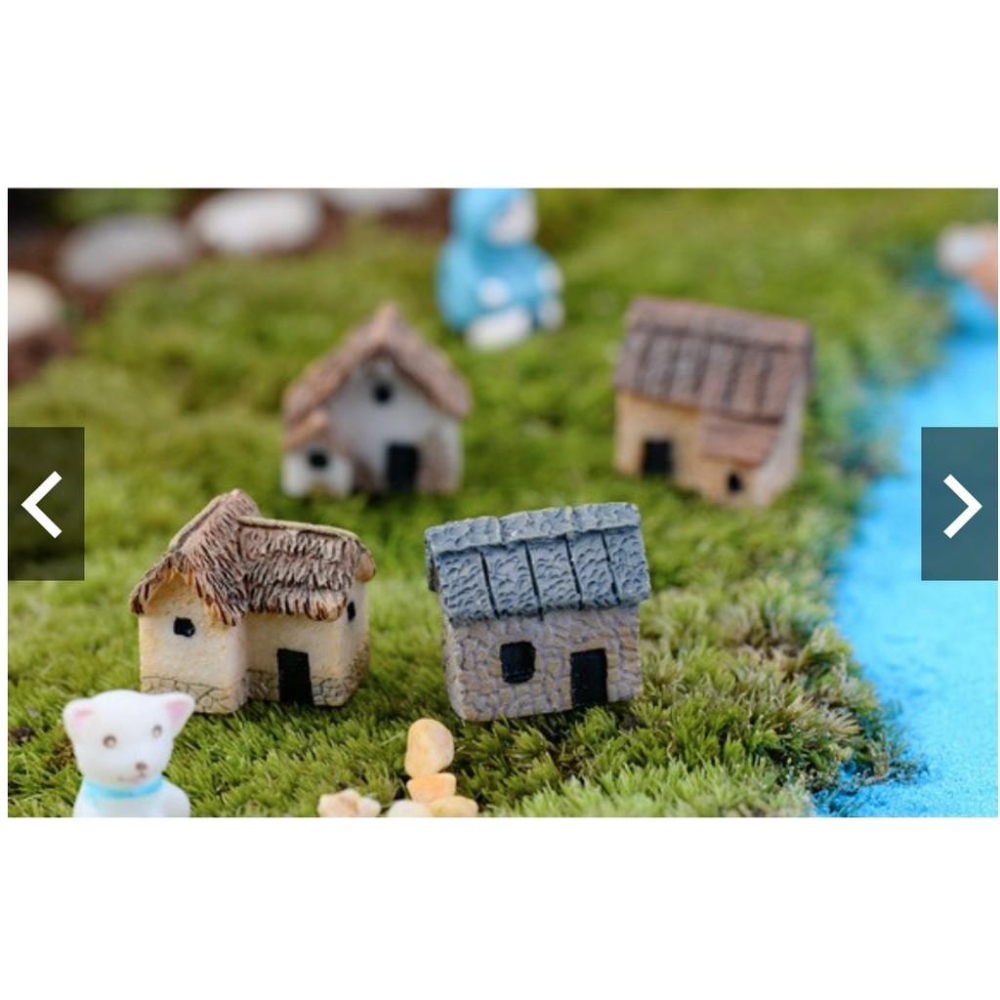 4款 單門 微型 小房子 茅草屋 茅屋 古屋 房屋 房子 古厝 苔蘚微景觀多肉花盆DIY-細節圖8