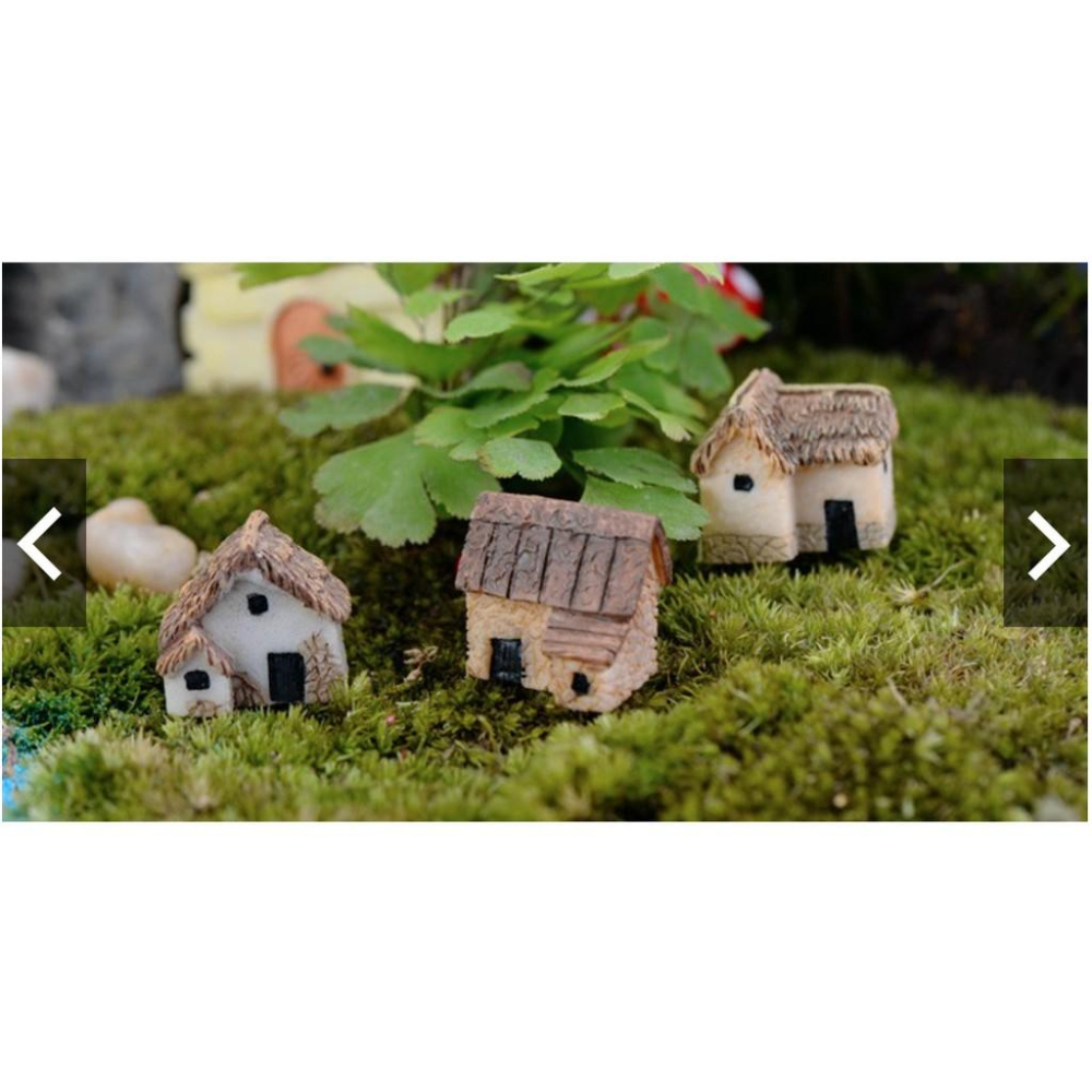4款 單門 微型 小房子 茅草屋 茅屋 古屋 房屋 房子 古厝 苔蘚微景觀多肉花盆DIY-細節圖9