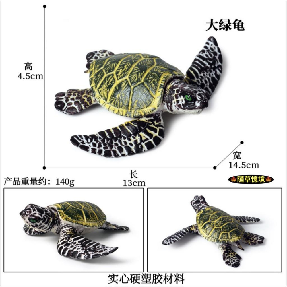 （多款高品質畫工）綠蠵龜 烏龜 海龜 象龜 龜 巴西龜 仿真 動物模型 野生動物 兒童玩具 益智 公仔 SPG-細節圖2