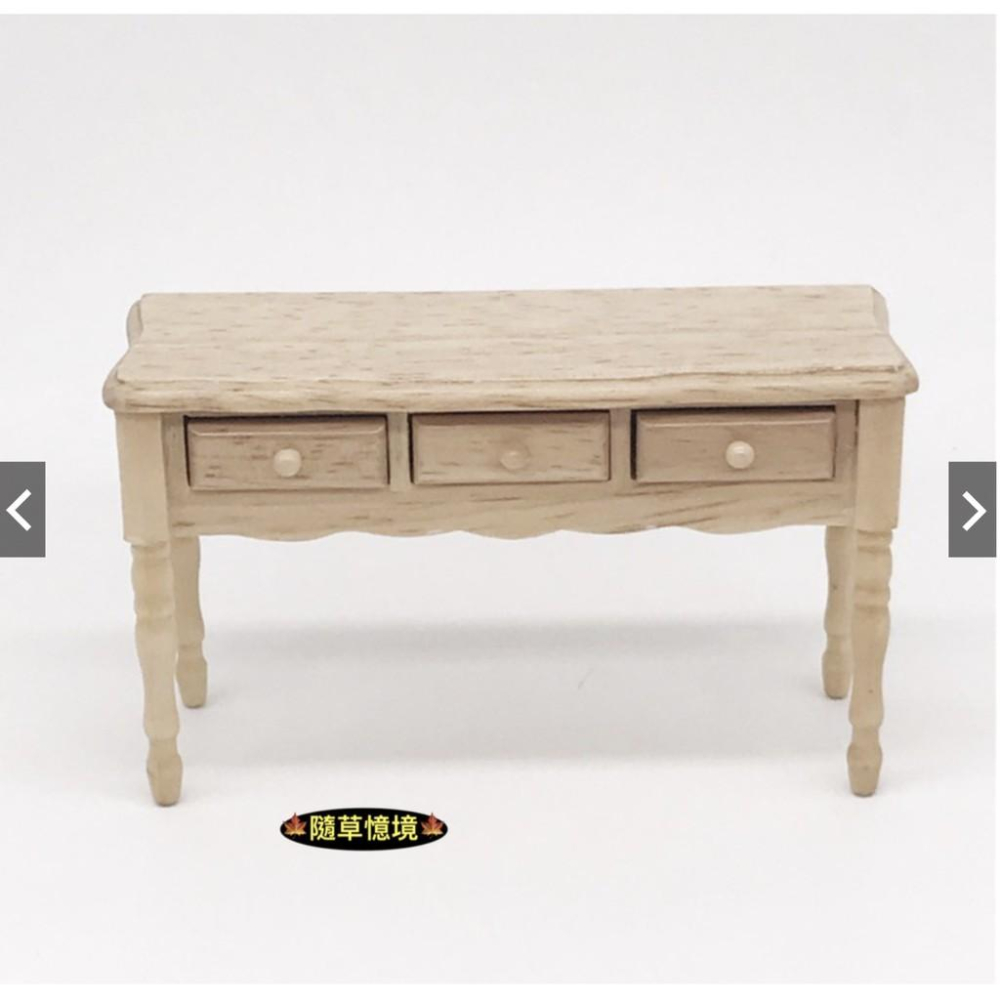 （可開抽屜）優選木質 傢具 書桌 課桌椅 桌子 椅子 書房 臥室場景 娃娃屋 微縮模型 食玩模型-細節圖2
