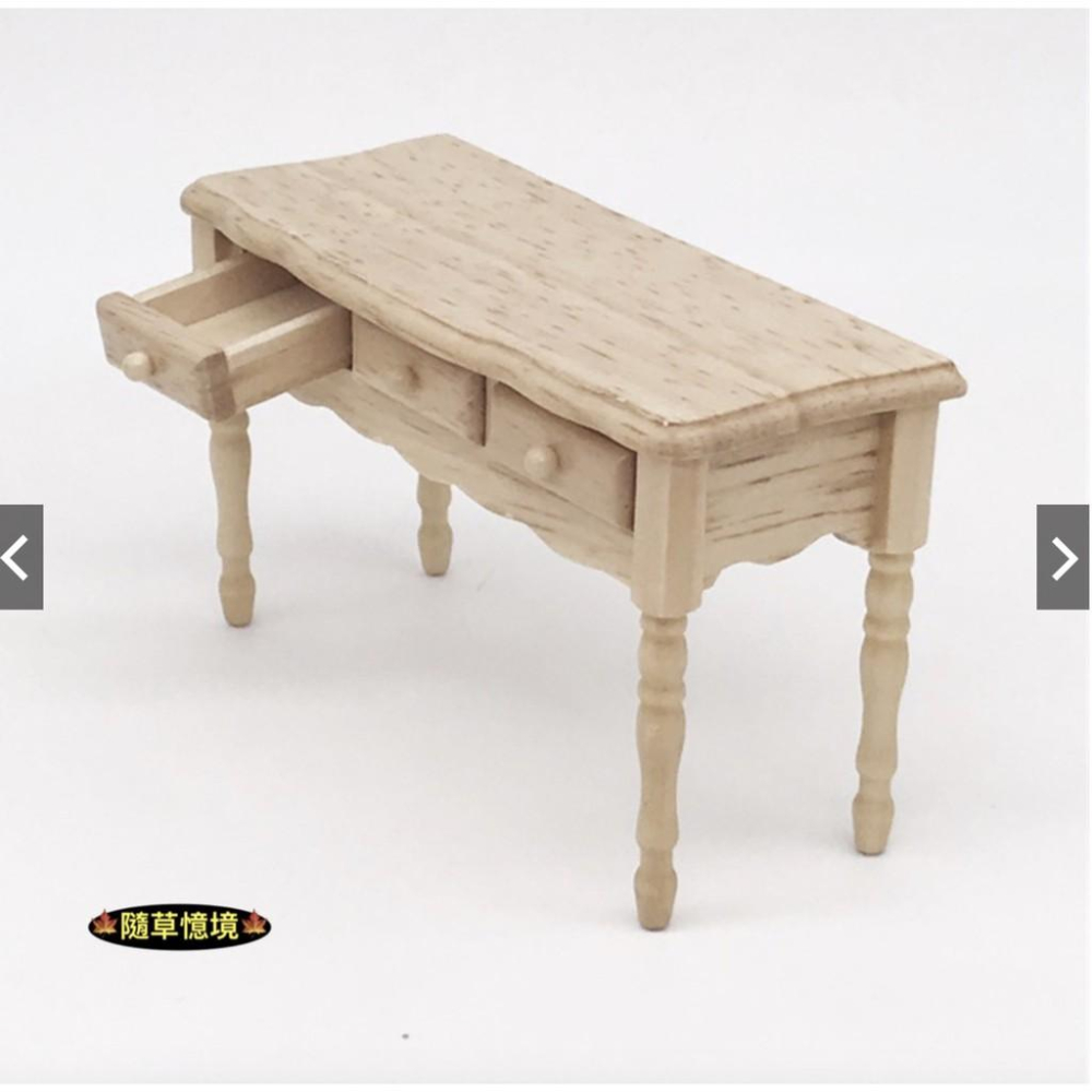 （可開抽屜）優選木質 傢具 書桌 課桌椅 桌子 椅子 書房 臥室場景 娃娃屋 微縮模型 食玩模型-細節圖3