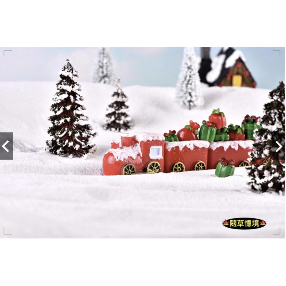 （全套5款）聖誕 麋鹿 聖誕老公公 雪橇 鹿車 火車頭 車廂 聖誕節 裝飾 微景觀 雪景擺件樹脂工藝品-細節圖7