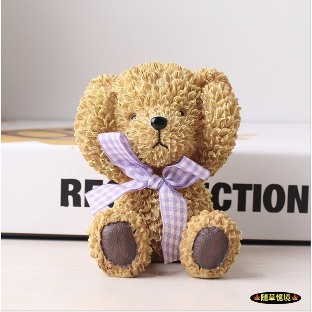 （大號8.5cm高品質樹脂畫工）三不熊 不聽 不說 泰迪熊 小熊 害羞熊  家居 裝飾品 兒童房 書房 擺件 生日禮物-細節圖2