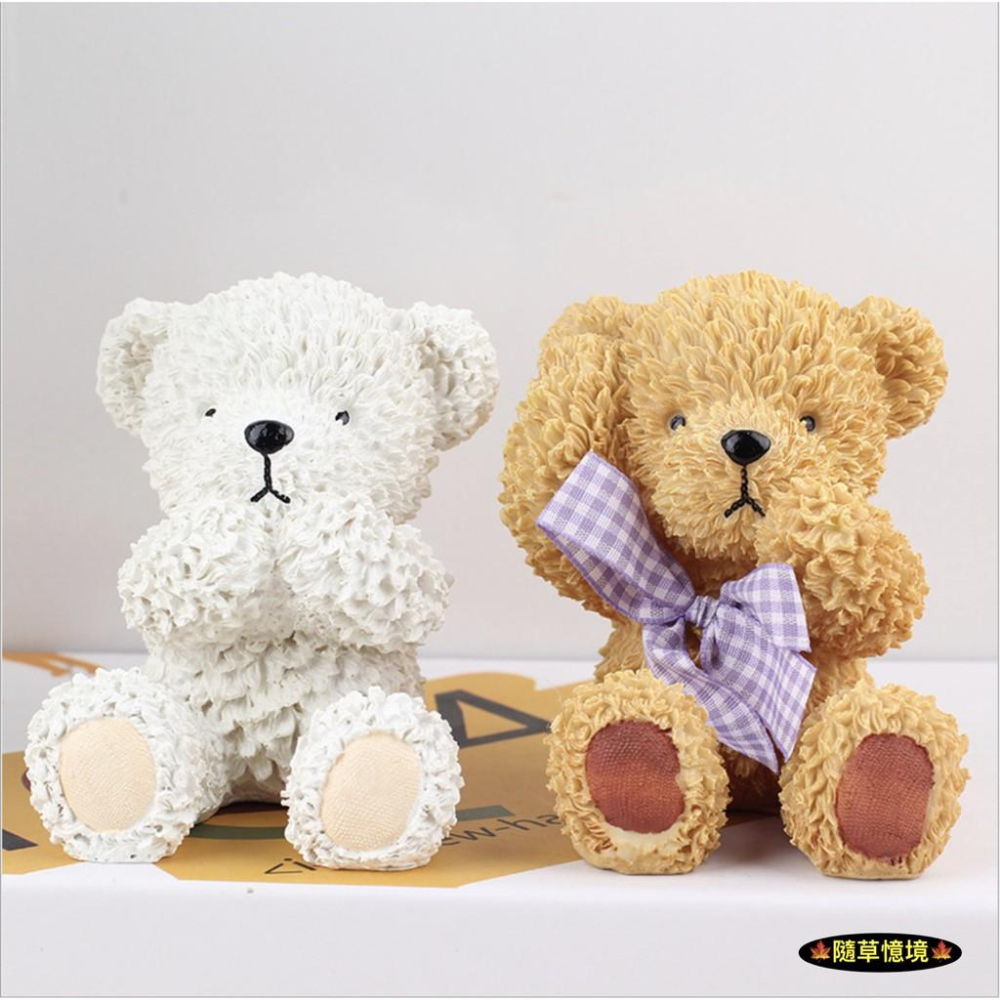 （大號8.5cm高品質樹脂畫工）三不熊 不聽 不說 泰迪熊 小熊 害羞熊  家居 裝飾品 兒童房 書房 擺件 生日禮物-細節圖3