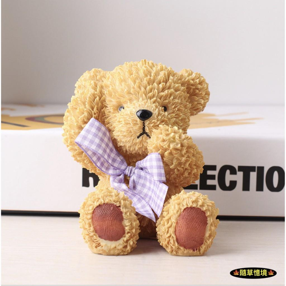 （大號8.5cm高品質樹脂畫工）三不熊 不聽 不說 泰迪熊 小熊 害羞熊  家居 裝飾品 兒童房 書房 擺件 生日禮物-細節圖6