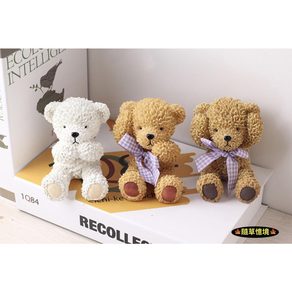 （大號8.5cm高品質樹脂畫工）三不熊 不聽 不說 泰迪熊 小熊 害羞熊  家居 裝飾品 兒童房 書房 擺件 生日禮物-細節圖8