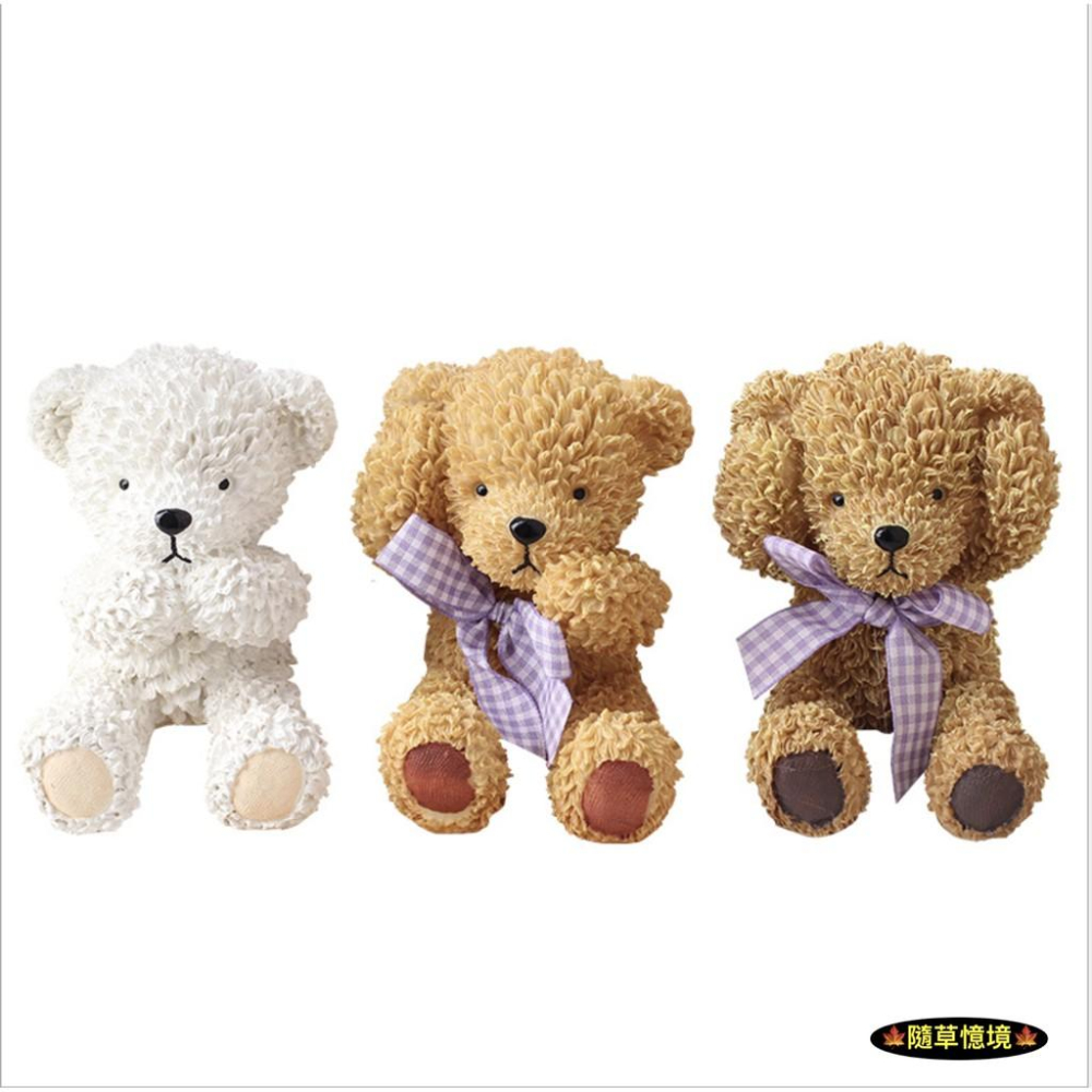 （大號8.5cm高品質樹脂畫工）三不熊 不聽 不說 泰迪熊 小熊 害羞熊  家居 裝飾品 兒童房 書房 擺件 生日禮物-細節圖9