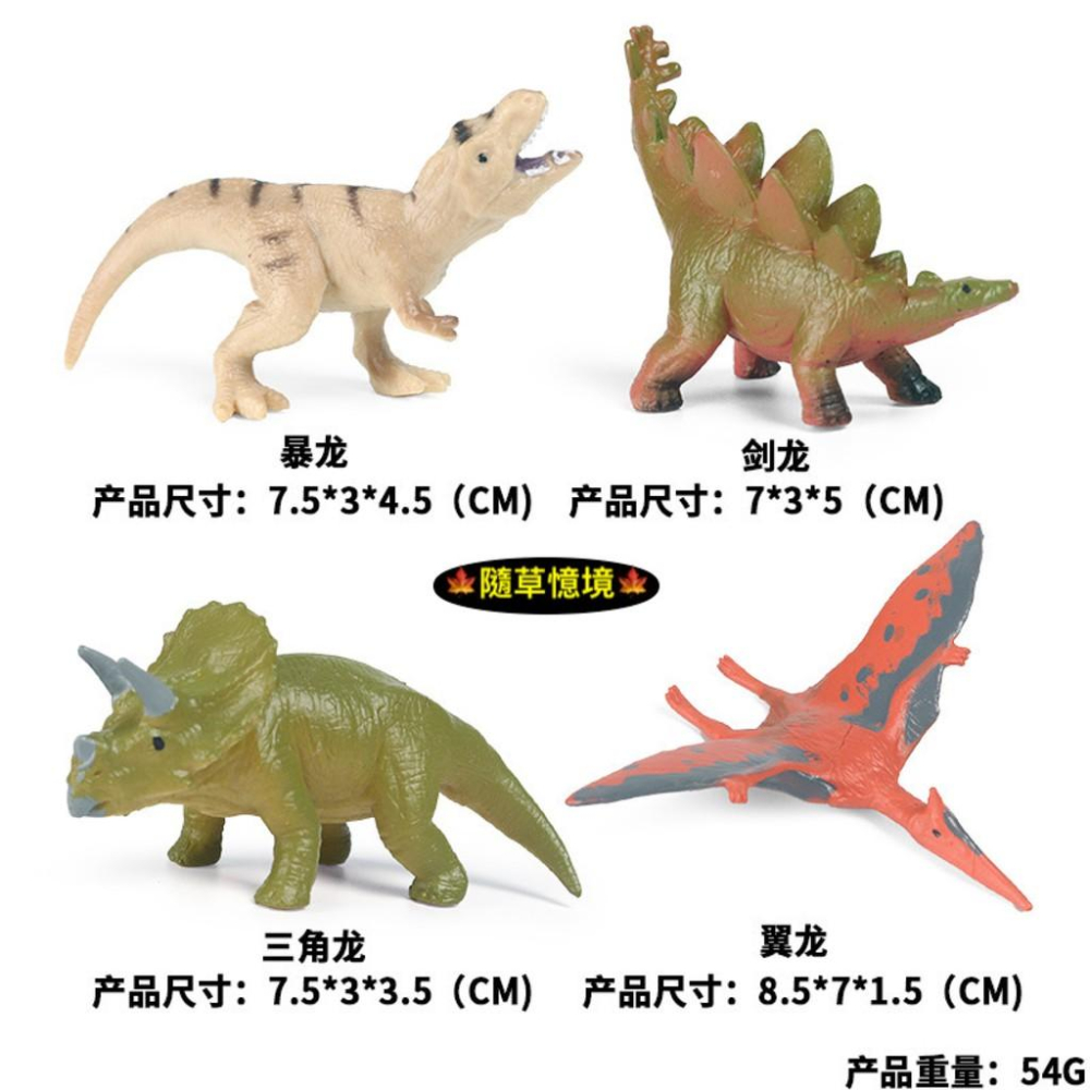 （12款）迷你 恐龍 霸王龍 翼龍 滄龍 三角龍 劍龍 迅猛龍 腕龍  侏羅紀 野生動物模型 兒童益智 SPg-細節圖3