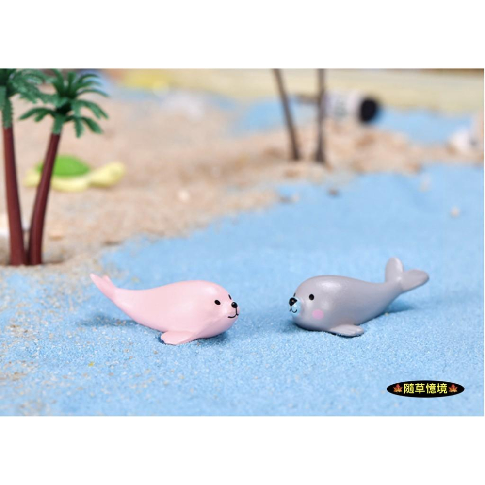 小海豹 海豹 海洋動物 魚缸擺件 可愛 動物 卡通微景觀 diy 盆景 海洋造景 pvc 塑料 配件-細節圖8