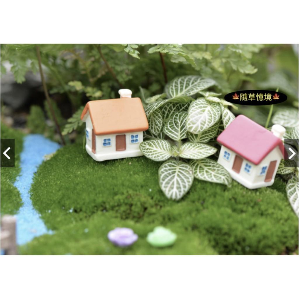 多窗 帶門 三色 小房子 房屋 溫馨小屋 屋子微景觀擺件 樹脂工藝 多肉樹脂裝飾 DIY材料-細節圖2