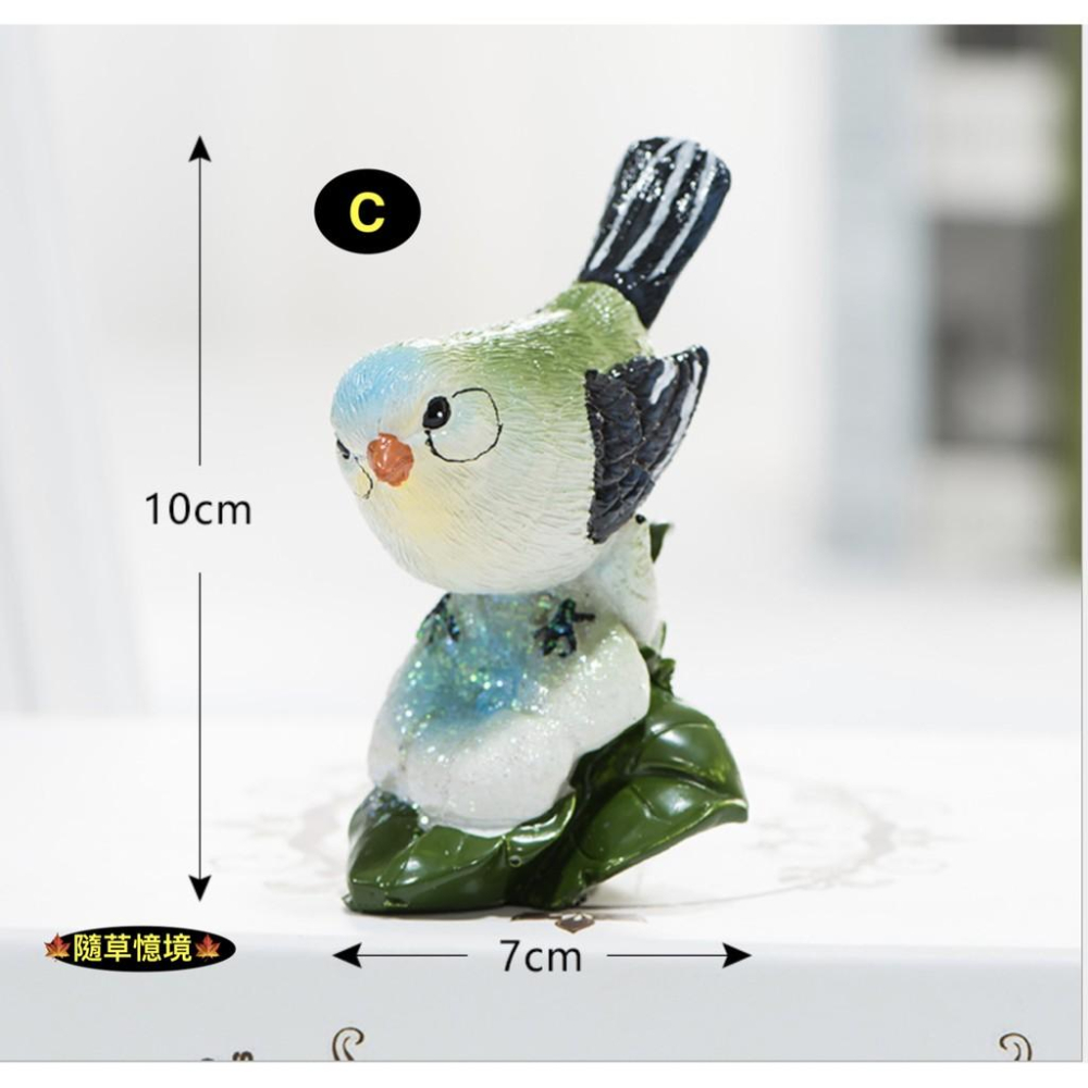 （5款大號）吉祥 麻雀小鳥 眼鏡鳥 家居 園藝 鳥類 動物 擺件 樹脂工藝 桌面裝飾品 擺件 生日禮物-細節圖4