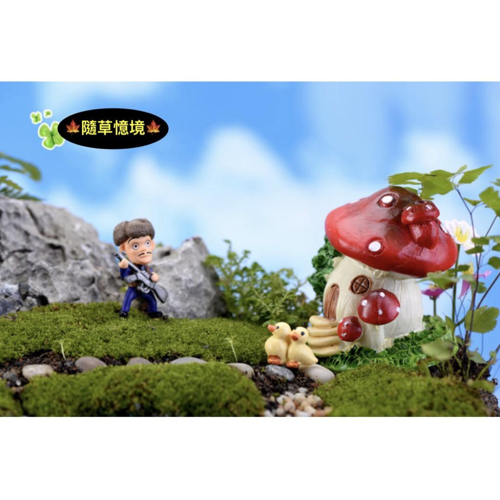 （4色）台階 蘑菇 樹屋 蘑菇屋 蘑菇房 微景觀擺件 多肉樹脂裝飾 卡通可愛 模型 DIY材料-細節圖6