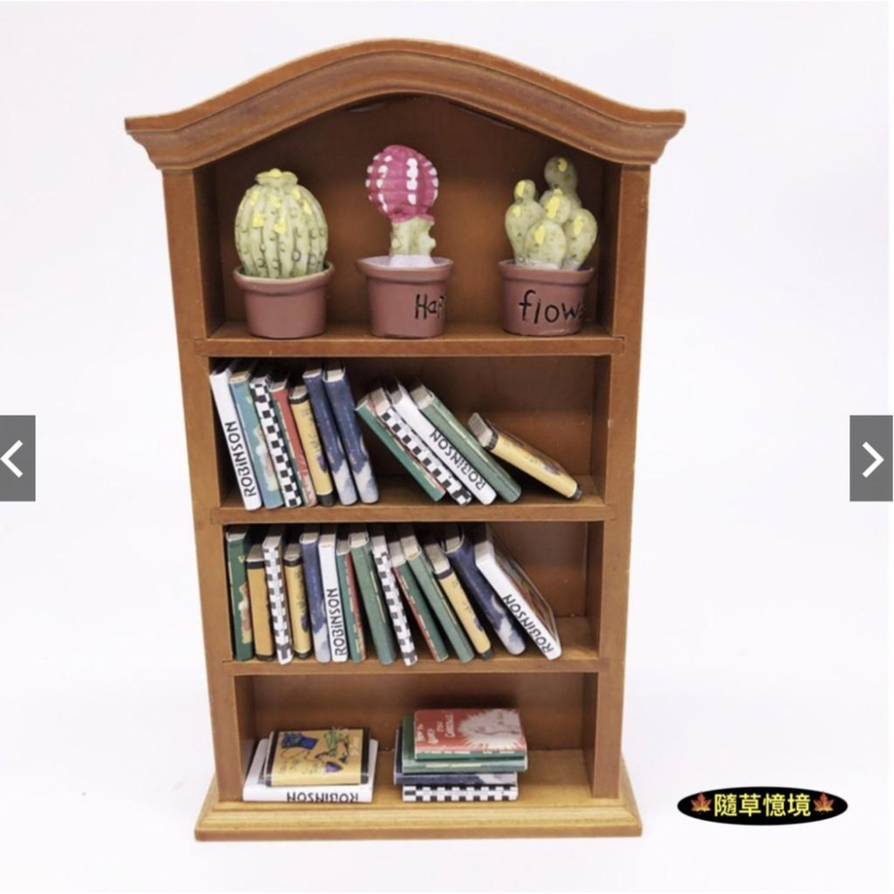 （3色優質手工木造）迷你 木質 書櫃 OB11用 書架 展示櫃 娃娃屋 微縮模型 食玩模型 微縮場景-細節圖7