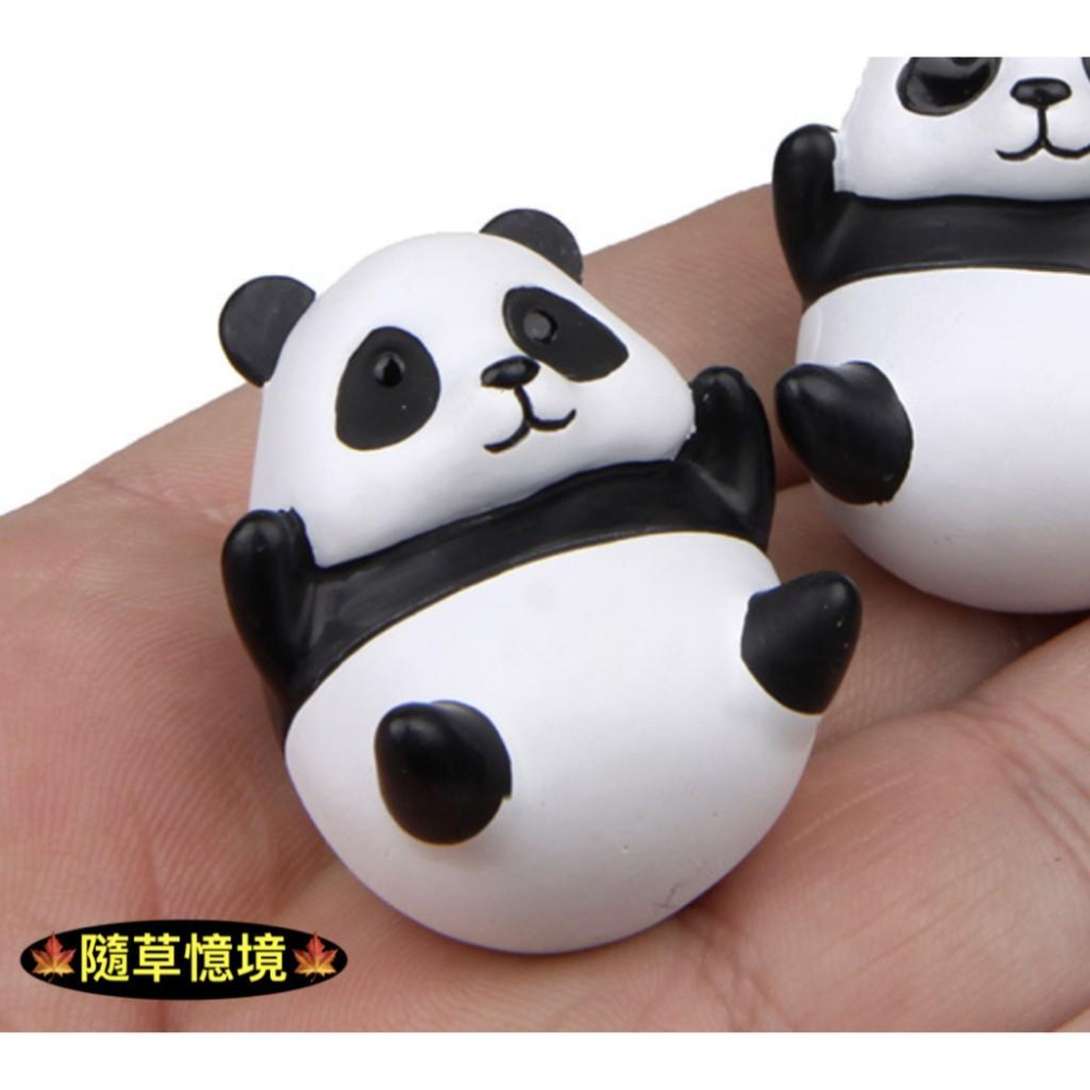 1入/3入 高品質樹脂 磁鐵 圓滾滾 胖嘟嘟 可愛 躺姿 熊貓 貓熊 實心 卡通 創意 造景 公仔 擺件-細節圖3