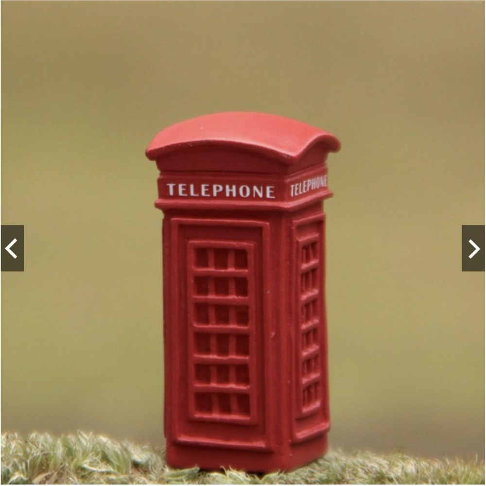 （高品質樹脂）非誠勿擾 米樂 情侶 電話亭 場景 DIY百搭微景觀造景公仔-細節圖4