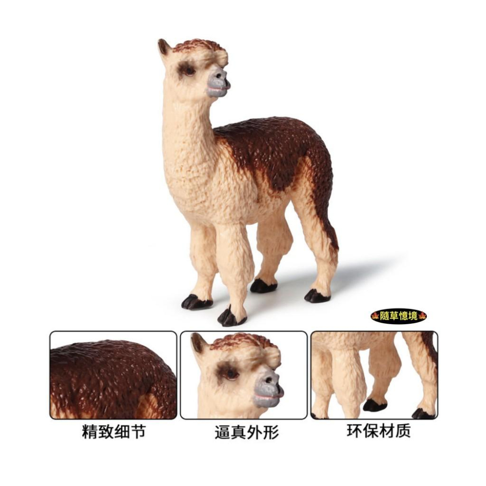 （6款）仿真 草泥馬 羊駝 親子 羊駝 llama 動物模型 野生動物 兒童玩具 益智 公仔 SPG-細節圖5