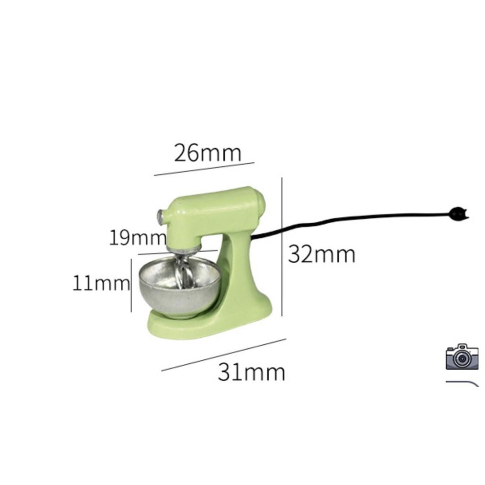 （4款色）迷你仿真 攪拌機 麵團 製作 D370 BJD 袖珍 食玩 微縮場景 微景觀 模型-細節圖8