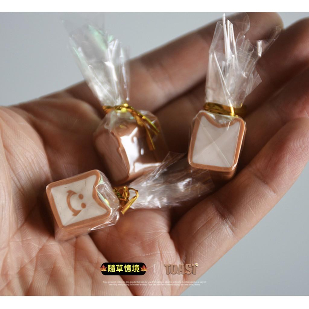 （3款袋裝）迷你仿真 吐司 厚片吐司 土司 麵包 卡通 造型 BJD 袖珍 食玩 微縮場景 微景觀 模型-細節圖2