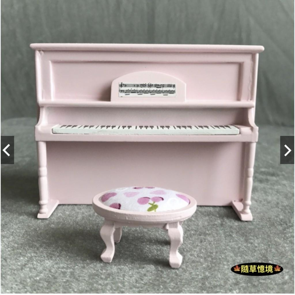 （3款玩家必備）木質 手作 高級 MINIATURE 迷你 娃娃屋 鋼琴 琴凳 樂器 微縮模型 食玩模型-細節圖2