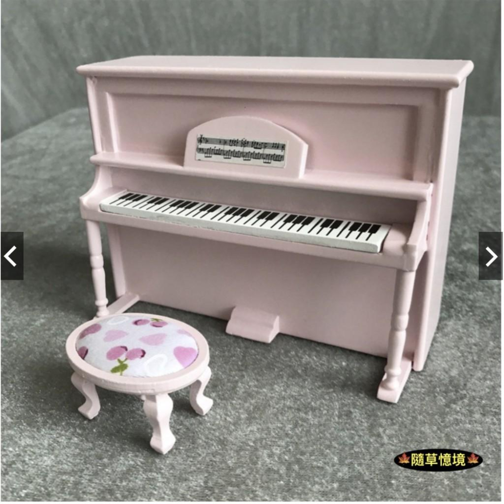 （3款玩家必備）木質 手作 高級 MINIATURE 迷你 娃娃屋 鋼琴 琴凳 樂器 微縮模型 食玩模型-細節圖5