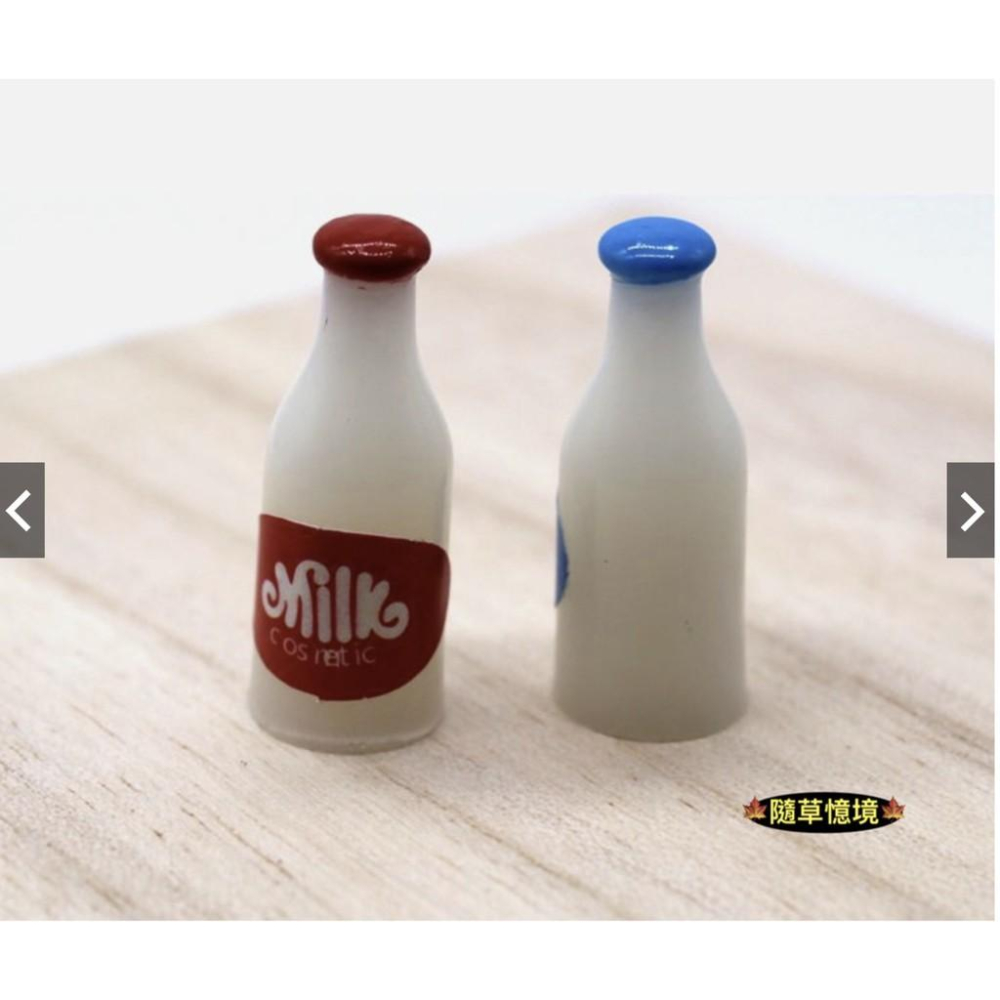 （1入/2入）迷你 紅藍 牛奶瓶 牛奶 鮮奶 鮮乳 復古 玻璃牛奶瓶 微縮模型 食玩模型 微縮場景-細節圖5