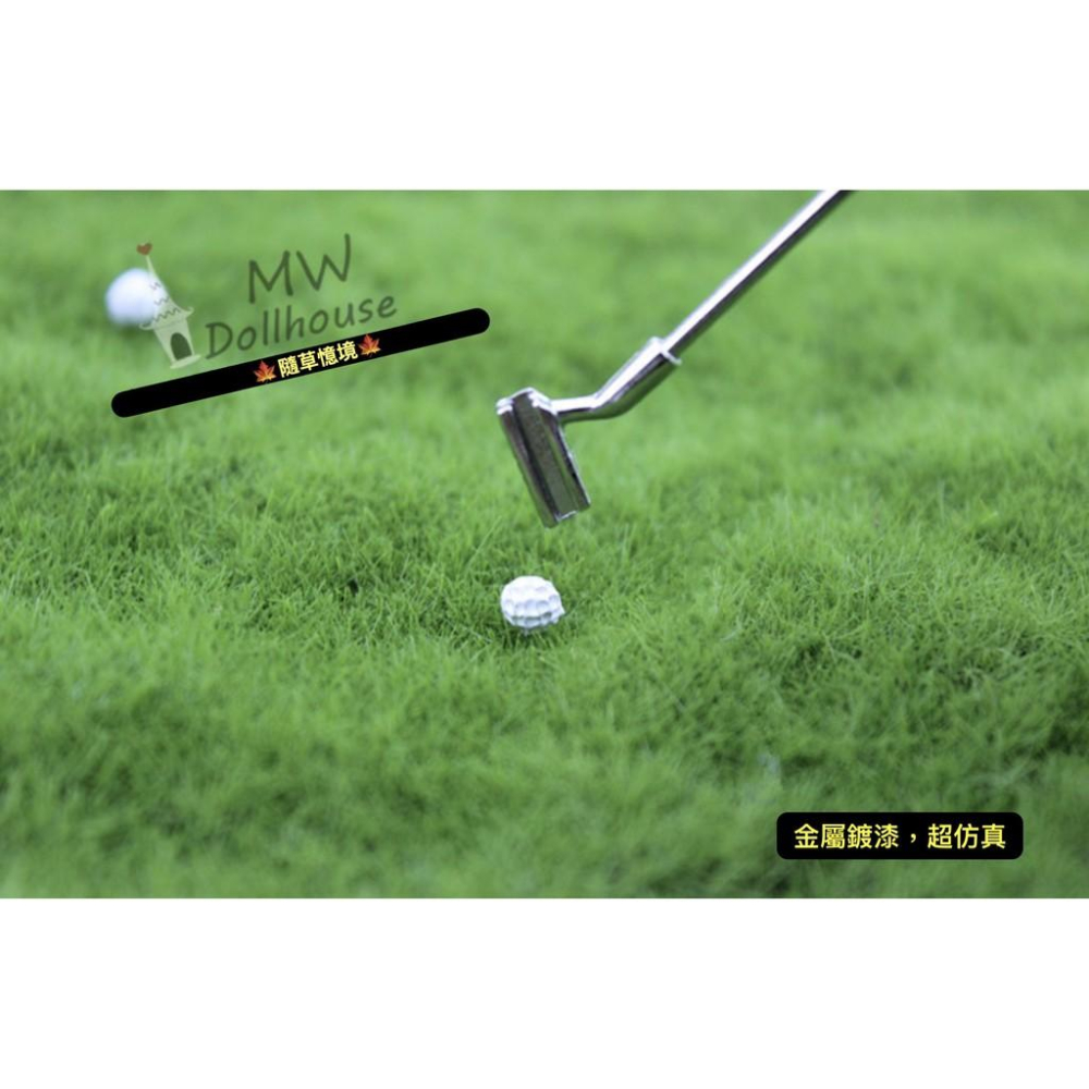 （3桿2球組）迷你仿真 高爾夫球桿 高爾夫球 golf J139 袖珍 食玩 微縮場景 微景觀 模型-細節圖2