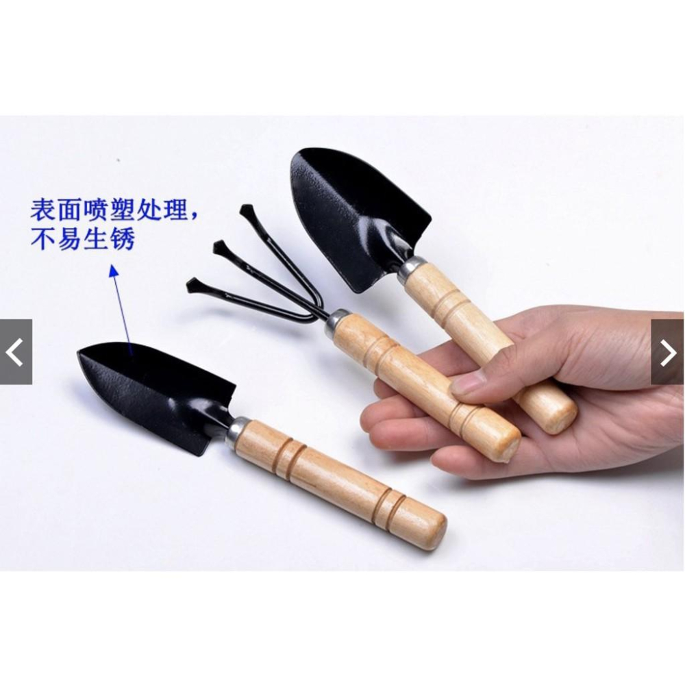 ★特價 一組3入 微景觀 工具 鏟子 花園 工具 鏟子 木柄鏟子 小胖三件套-細節圖5