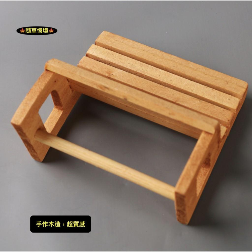 （手作木造椅）迷你 dollhouse 木質 椅子 木椅 公園椅 情侶椅 食玩 模型 微縮場景 微景模型-細節圖3