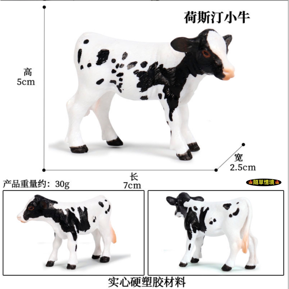 （5款）仿真 荷斯坦奶牛 公牛 小牛 母牛 牧場 乳牛 牛 農場 動物模型 野生動物 兒童玩具 益智 公仔-細節圖6