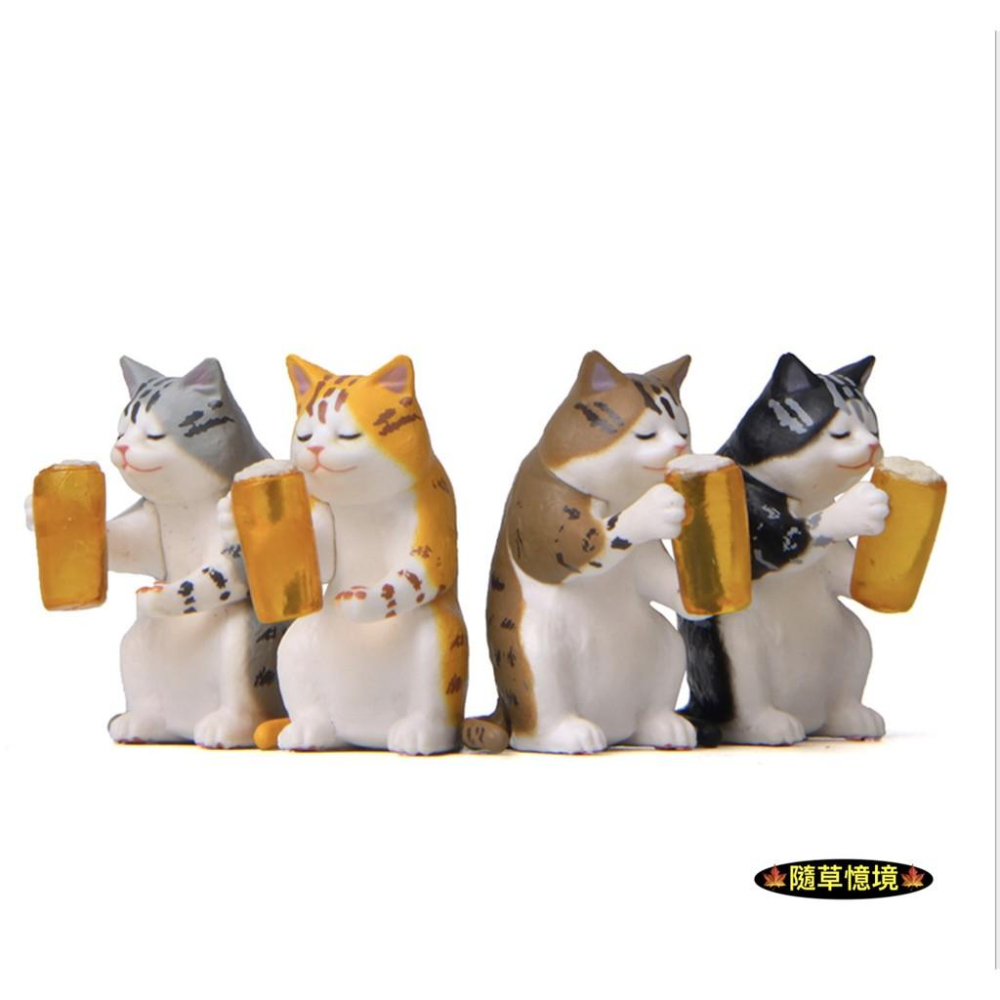 自愈系 溫暖系 啤酒貓 醉酒 小虎貓 醉貓 貓咪 小貓 喝酒 貓咪不醉不歸貓 創意 烘培 園藝 百搭造景-細節圖2
