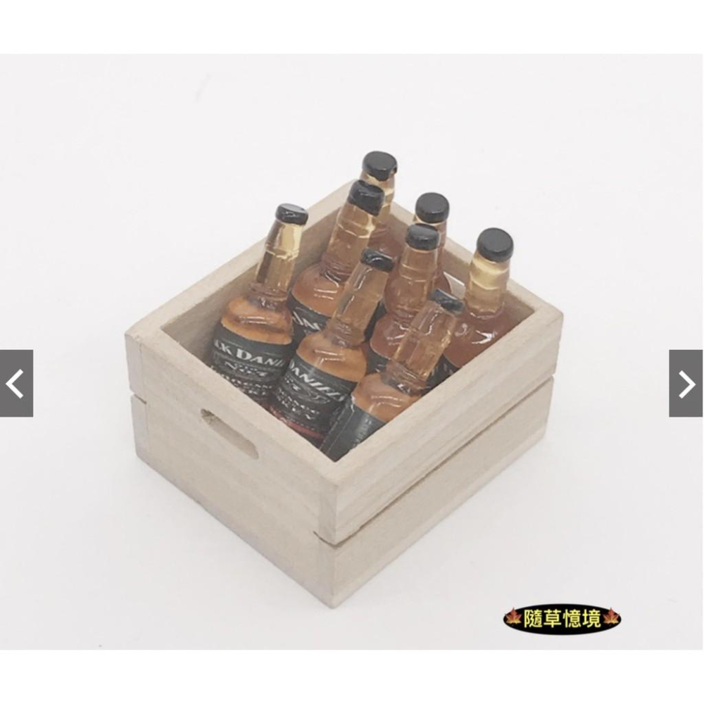 （1入/3入）木質 籮筐 木盒 木籃 果蔬籃 酒瓶籃 木盒子 微縮模型 食玩模型-細節圖2