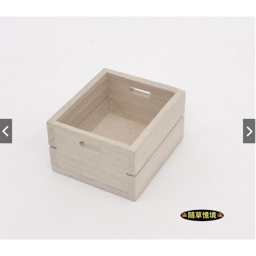 （1入/3入）木質 籮筐 木盒 木籃 果蔬籃 酒瓶籃 木盒子 微縮模型 食玩模型-細節圖3