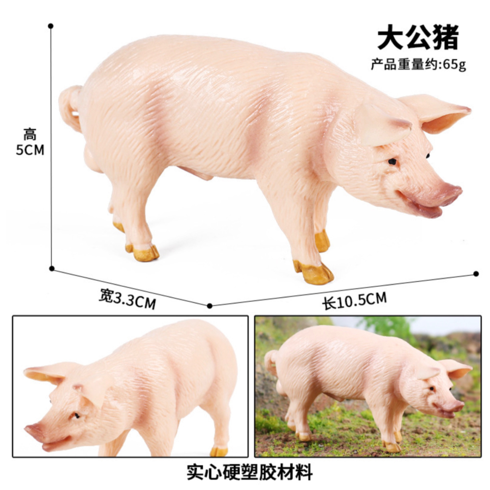 （6款）SPG 仿真 豬公 母豬 小豬 越南豬 花豬 迷你豬 實心 動物模型 野生動物 兒童玩具 益智-細節圖10