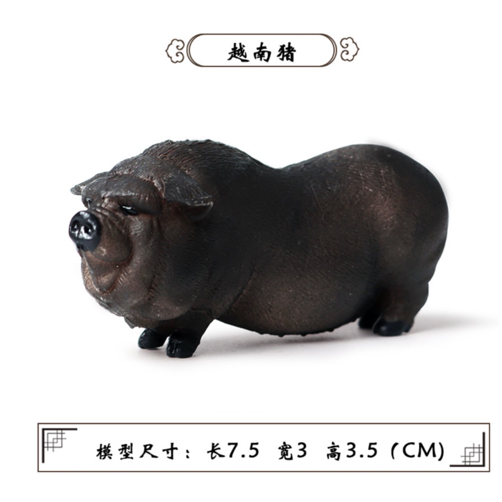（6款）SPG 仿真 豬公 母豬 小豬 越南豬 花豬 迷你豬 實心 動物模型 野生動物 兒童玩具 益智-規格圖10