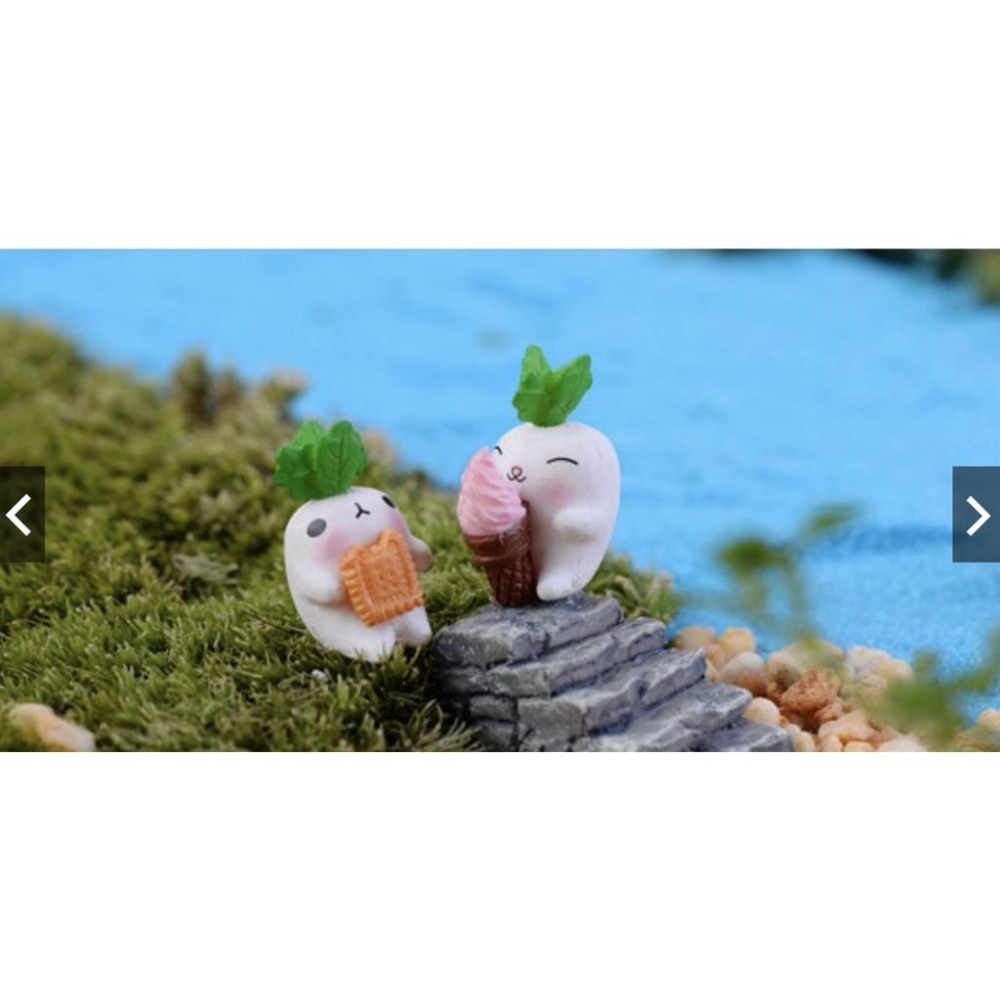 （1入/2入）蘿蔔 娃娃 多肉 苔蘚微景觀飾品 DIY組裝小擺件玩具-細節圖5