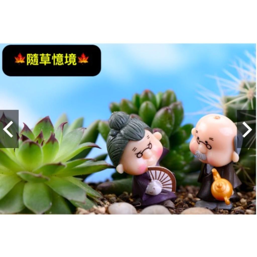 （4款）阿公 阿婆 爺爺 奶奶 白頭偕老 苔蘚微景觀飾品 DIY組裝擺件-細節圖2