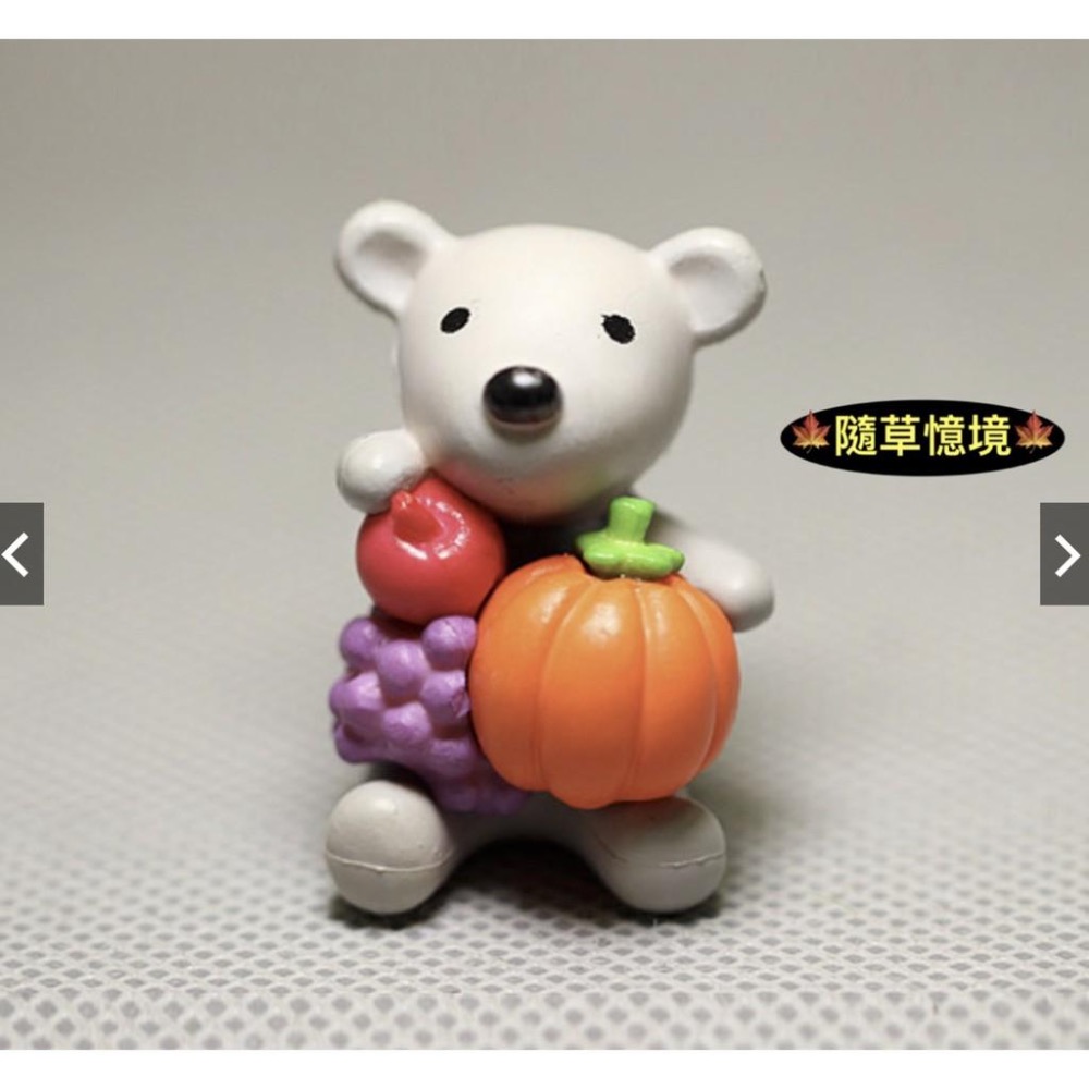 （一組4入）可愛Q版 抱南瓜水果小動物 青蛙 小豬小熊小狗 小號公仔模型擺件-細節圖4