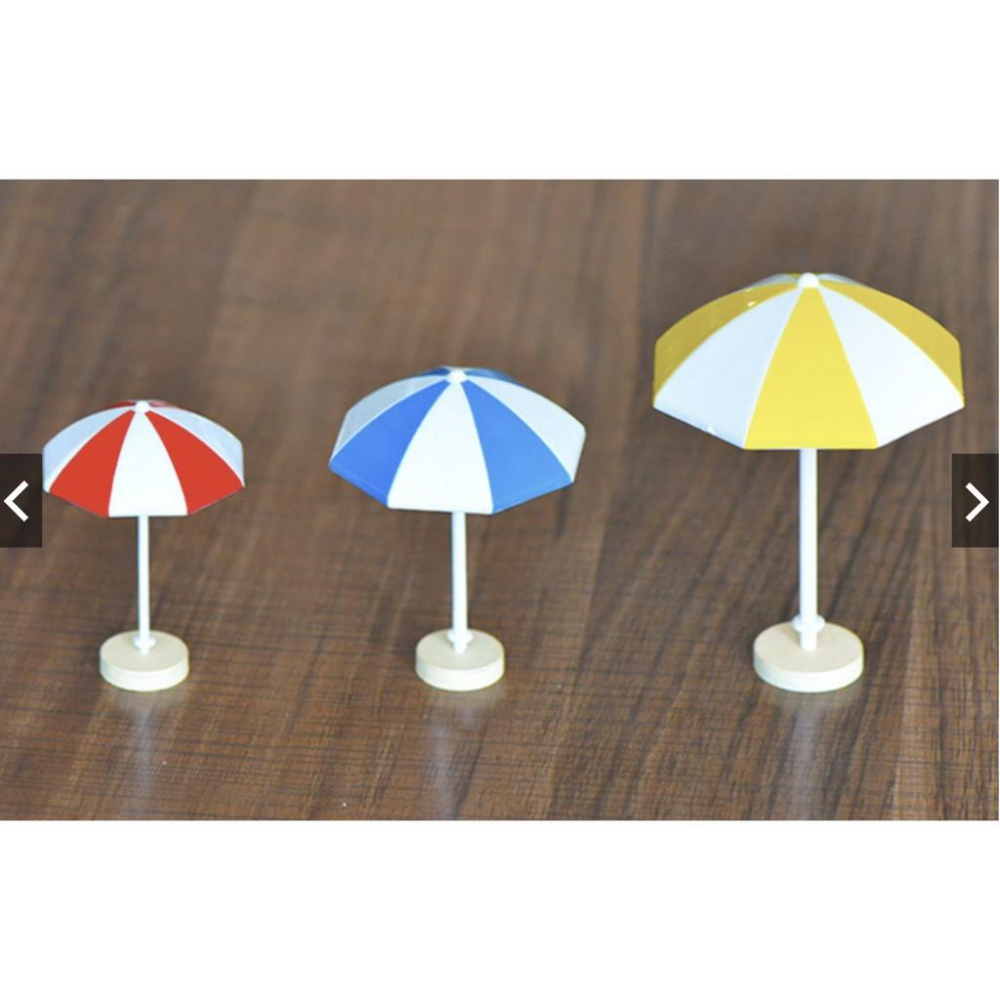 （大/中/小）3種尺寸迷你太陽傘擺件 三色可選 微景觀海灘沙灘配件 烘焙素材配件顏色-細節圖2